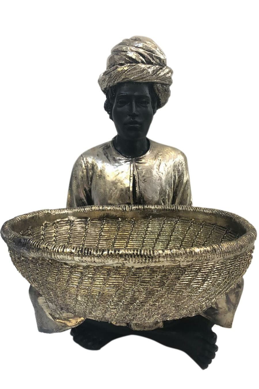 GÜMÜŞ HİNTLİ ADAM DEKOR/KASE 42cm