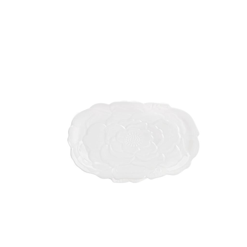 ÇİÇEK KABARTMA KAYIK TABAK 19X12CM