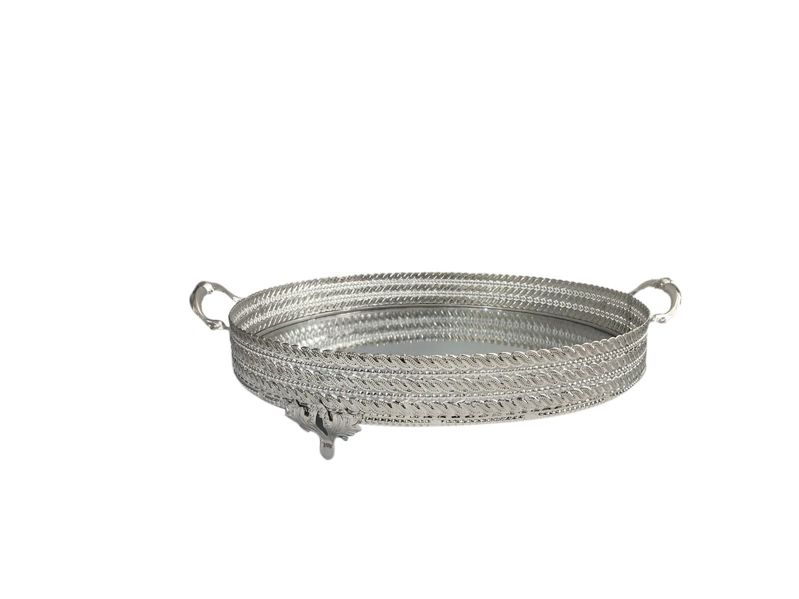 ZEYVE GÜMÜŞ OVAL TEPSİ 25cm