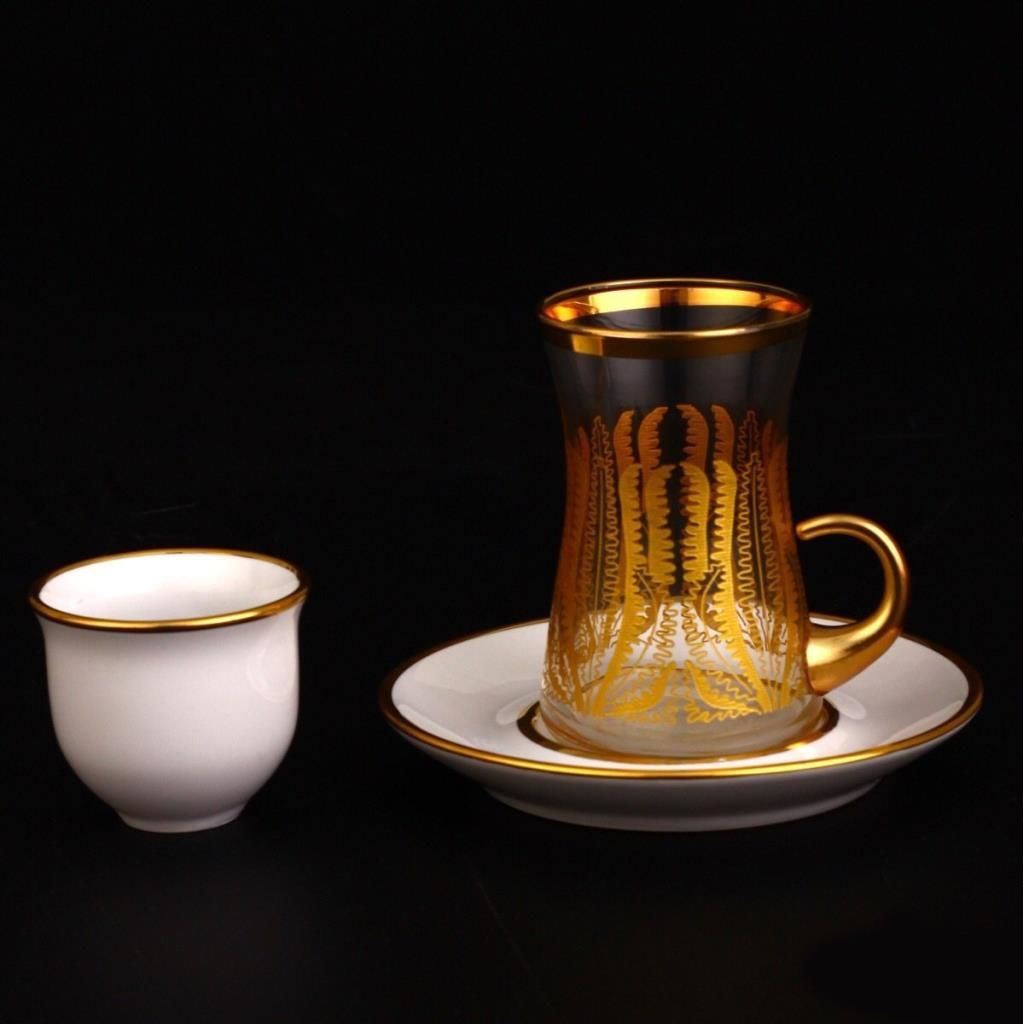 DEMRE KULPLU ÇAY+GAWA SET 18 PARÇA