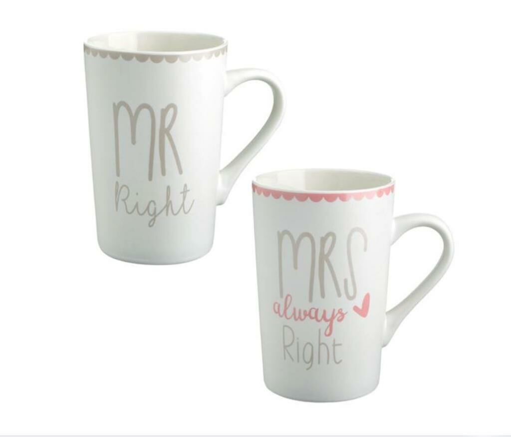 MR&MRS RIGHT 2'Lİ KUPA SETİ 350MLx2