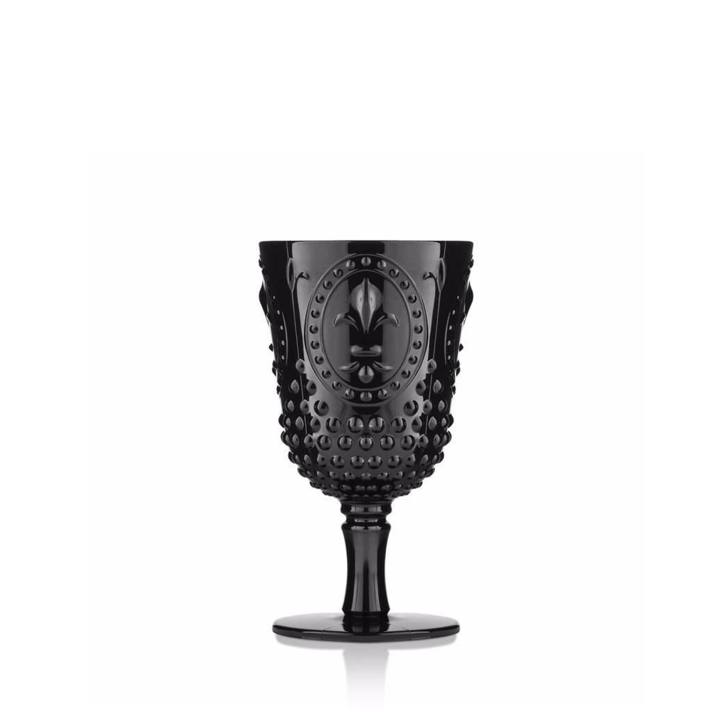 SİYAH AKRİLİK(PVC) 6'LI AYAKLI BARDAK 400ML