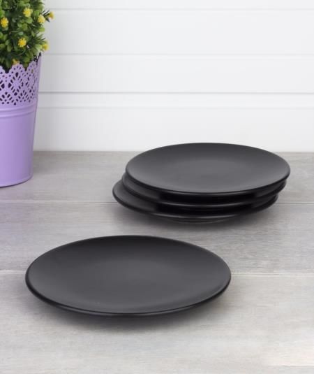 MAT SİYAH TATLI TABAK 17CM