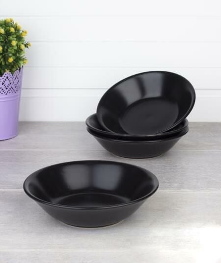 MAT SİYAH ÇUKUR TABAK 18CM