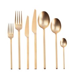 CARRE MAT ALTIN 42 PARÇA ÇATAL KAŞIK BIÇAK SETİ