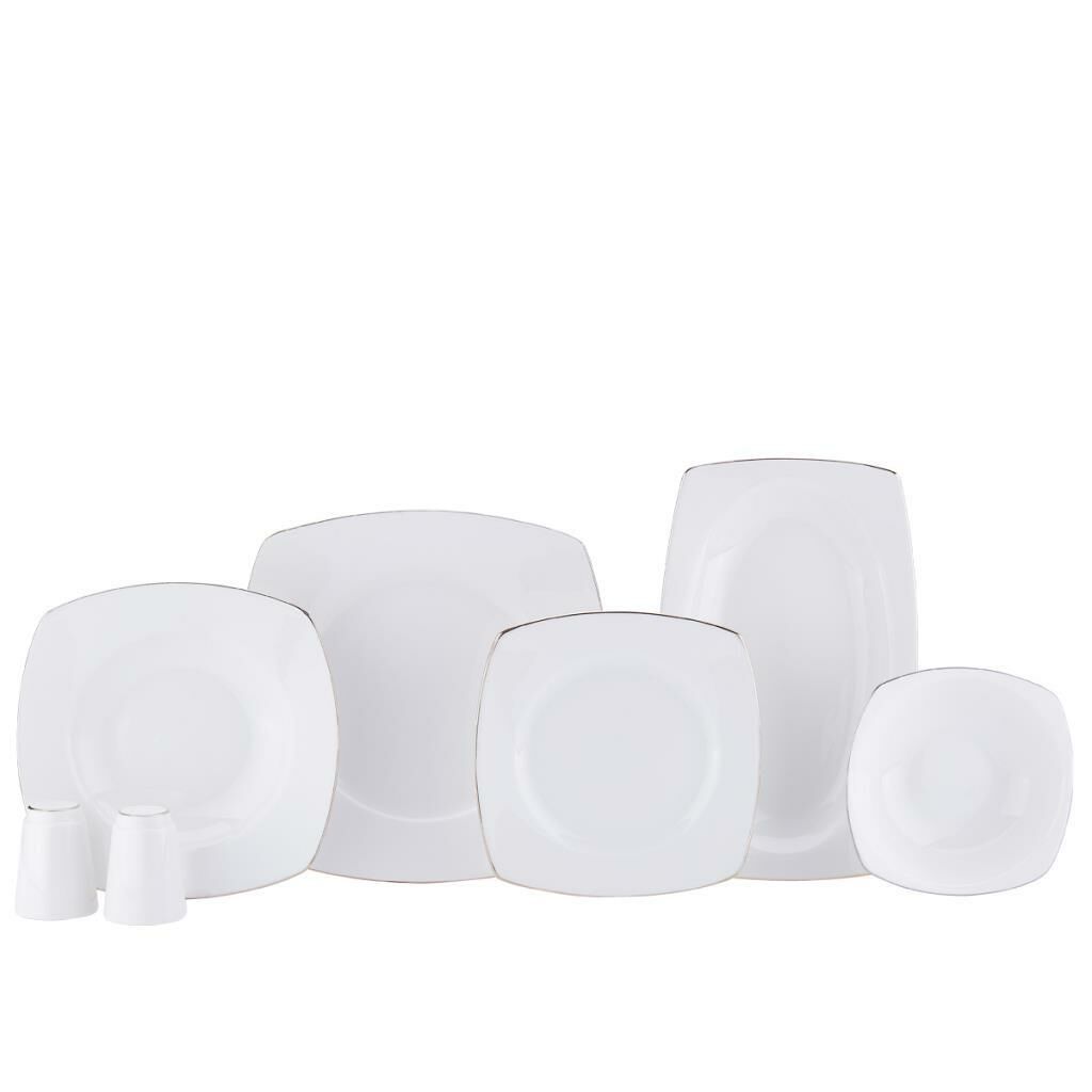 8332 SERRA COLLECTION GÜMÜŞ 12 KİŞİLİK 55 PARÇA YEMEK TAKIMI