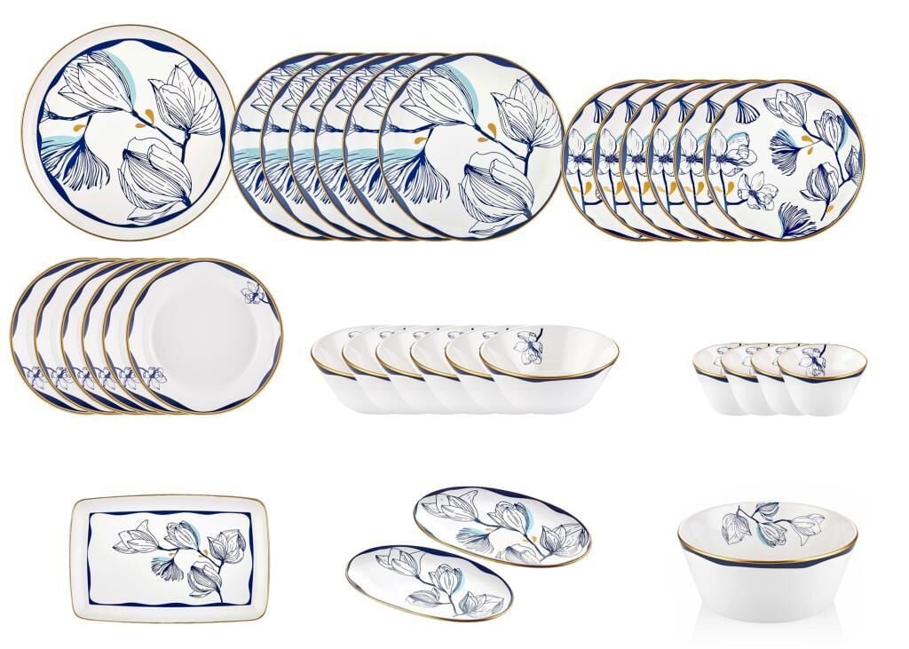 BLEU 6 KİŞİLİK 33 PARÇA YEMEK TAKIMI