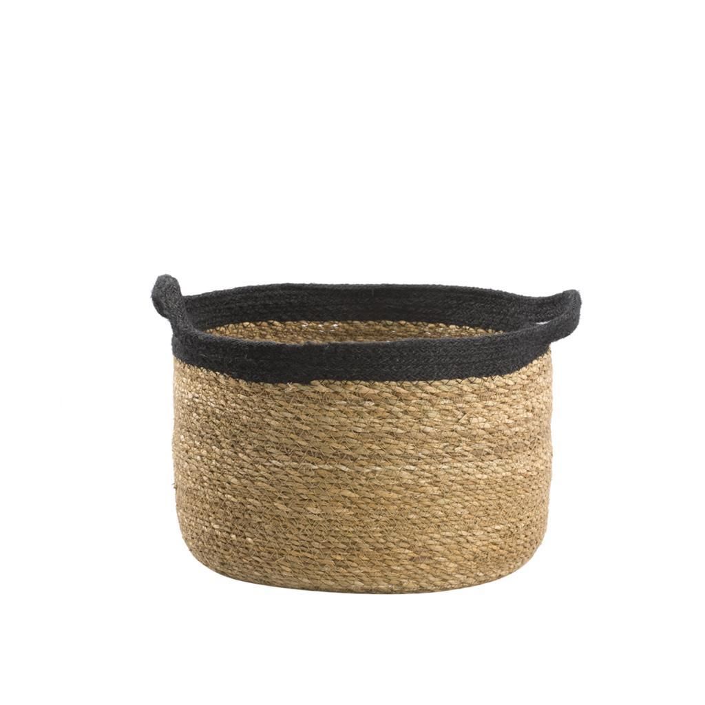 HASIR SİYAH SAKSI/SEPET 31CM