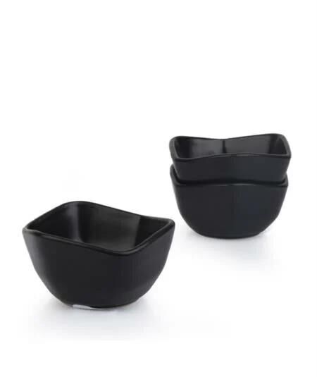 MAT SİYAH LİLYUM 4'LÜ ÇEREZLİK 11CM