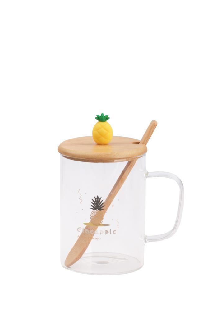 ANANAS BAMBU KAPAKLI DESEN4 CAM KUPA