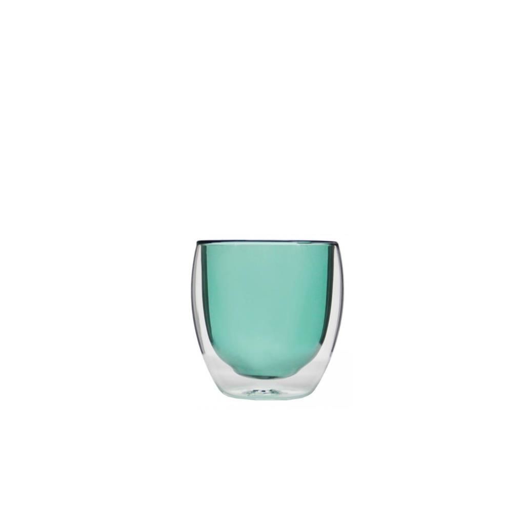 YEŞİL ÇİFT CİDARLI KISA BARDAK 250ML