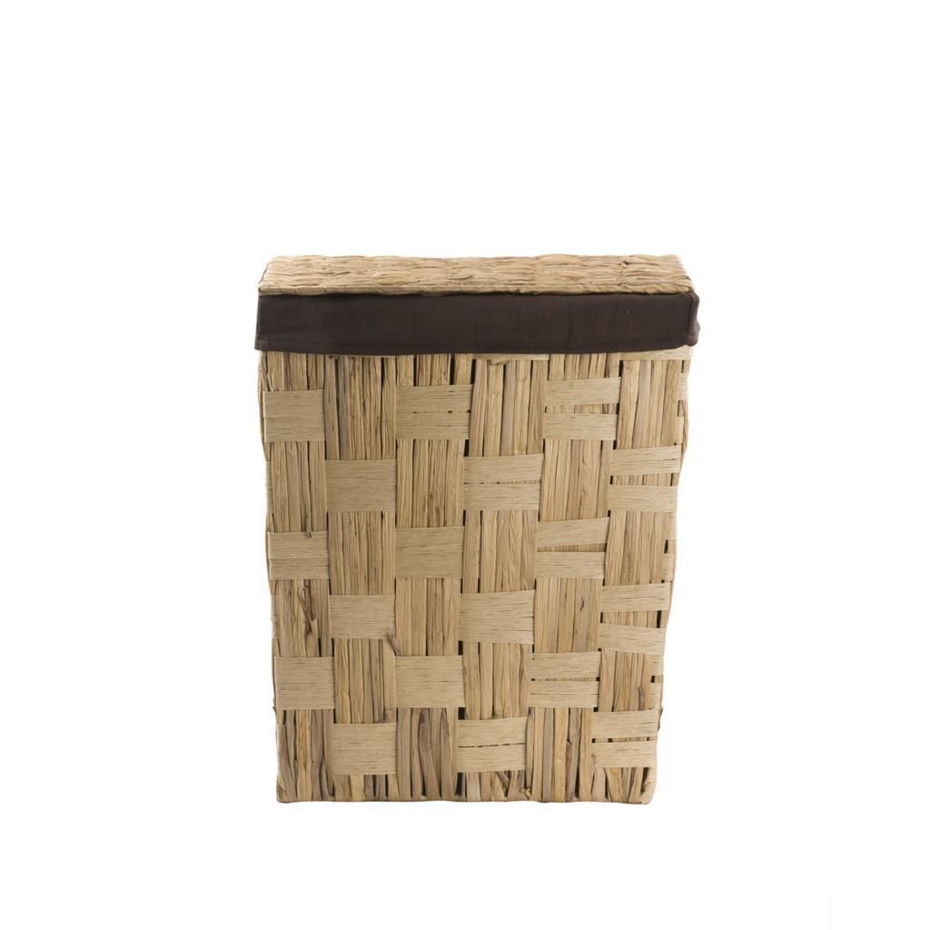 BEJ HASIR DİKDÖRTGEN ÇAMAŞIR SEPETİ 38X29X45CM