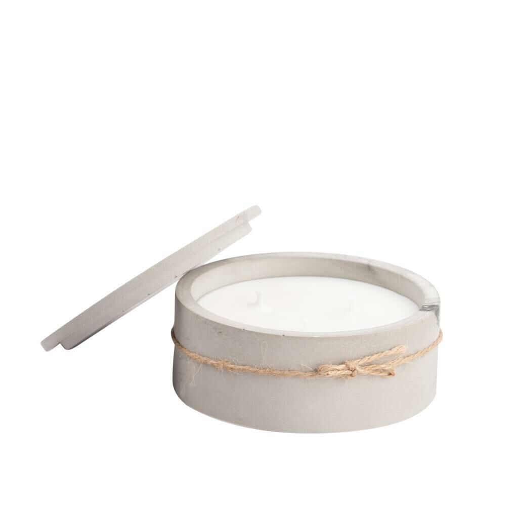 GRİ KAPAKLI SİLİNDİR MUM 12X5CM