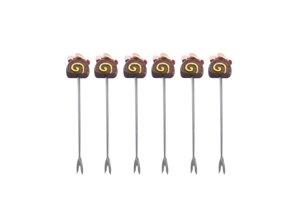 METAL 6'LI MEYVE ÇATALI DESEN9