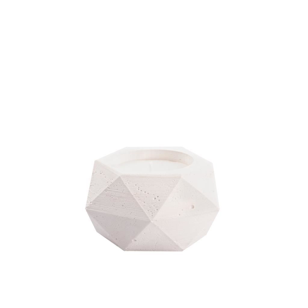 BEYAZ MERMER DESEN GEOMETRİK MUM 11CM