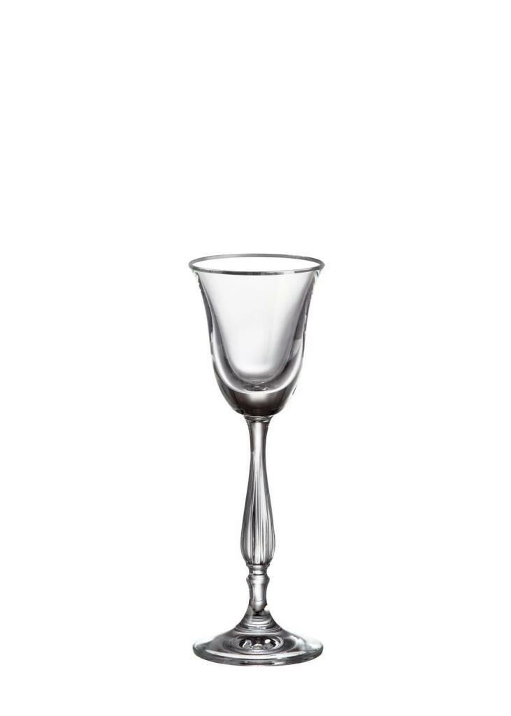 FREGATA GÜMÜŞ YALDIZLI 6'LI KAHVE YANI KADEH 60ML