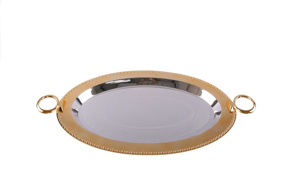 ALTIN GÜMÜŞ OVAL TEPSİ BYK