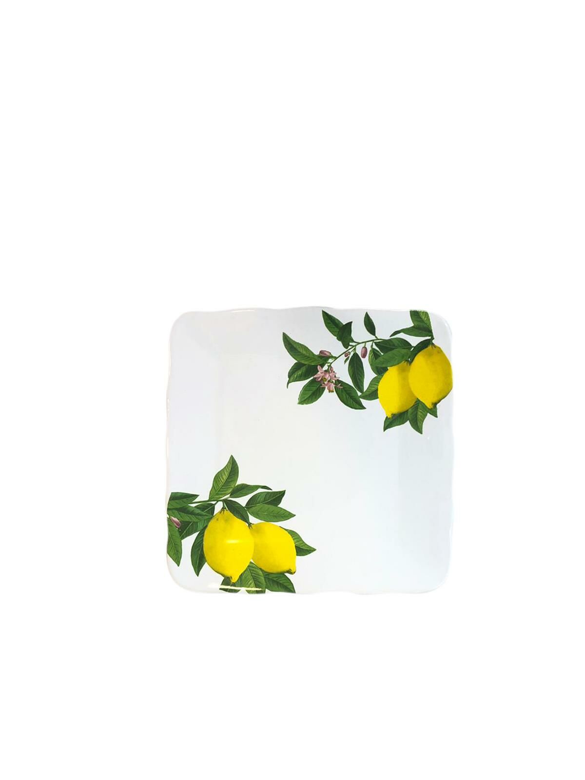 LİMON DESEN2 6'LI KARE PASTA TABAK