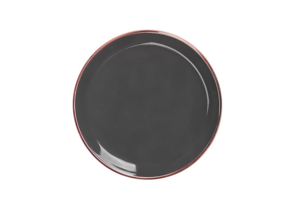 SOLID ANTRASİT ROSE GOLD SERVİS TABAK 26CM