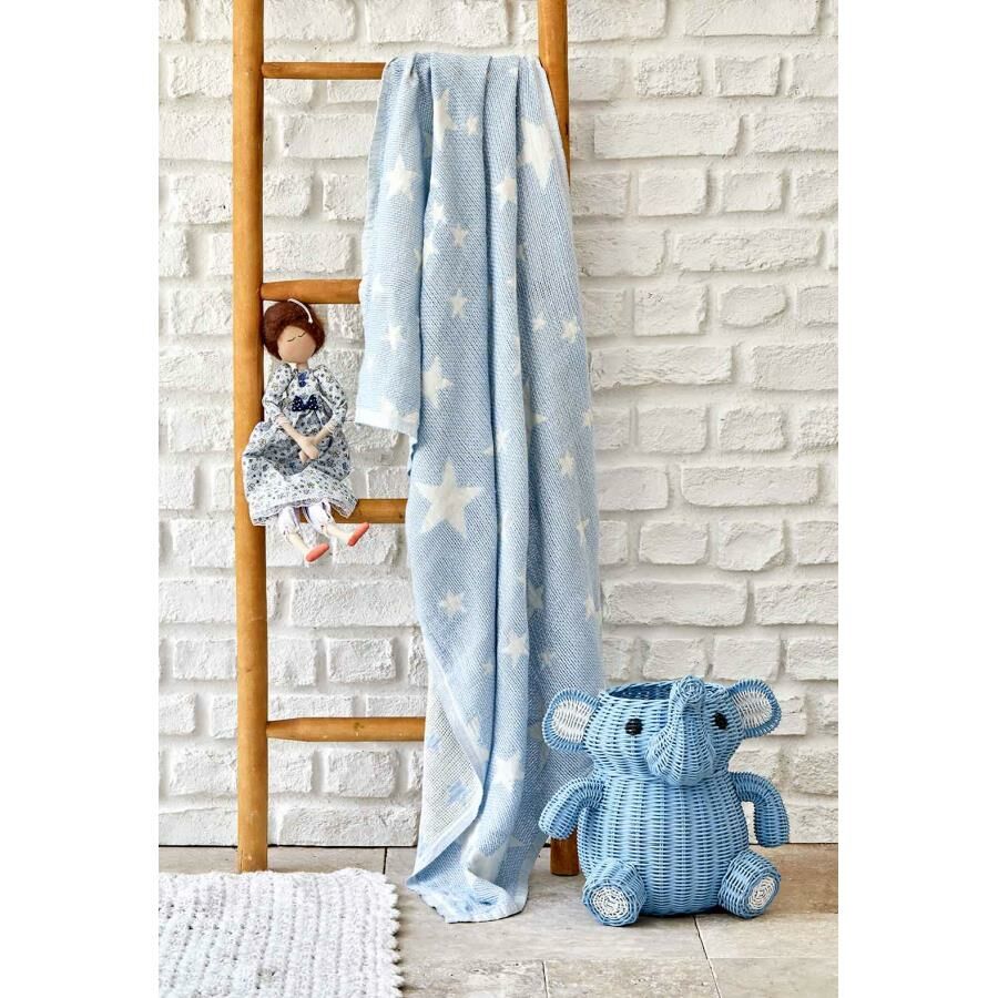 BABY STAR MAVİ BEBEK PİKESİ 80X120CM