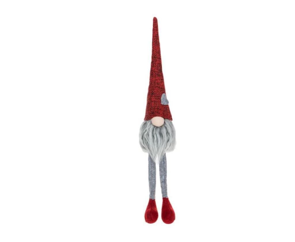 KIRMIZI GRİ OTURAN NOEL CÜCE DEKOR 52CM