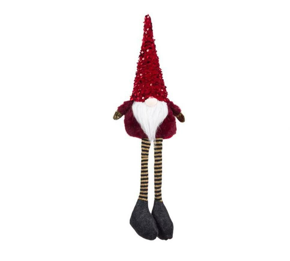 KIRMIZI PAYETLİ NOEL CÜCE DEKOR 55CM