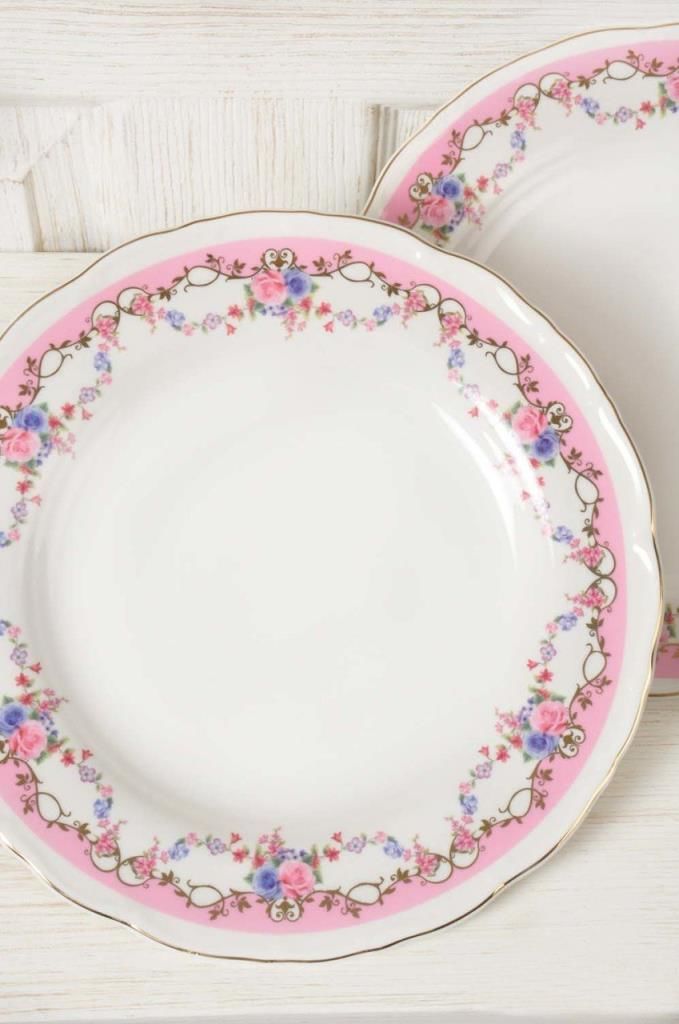 CERA PEMBE 6'LI SERVİS TABAK 28cm