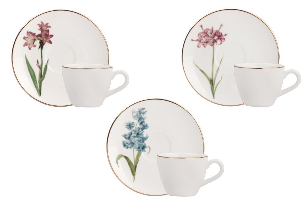PURE FLEUR 6 KİŞİLİK TÜRK KAHVESİ FİNCANI