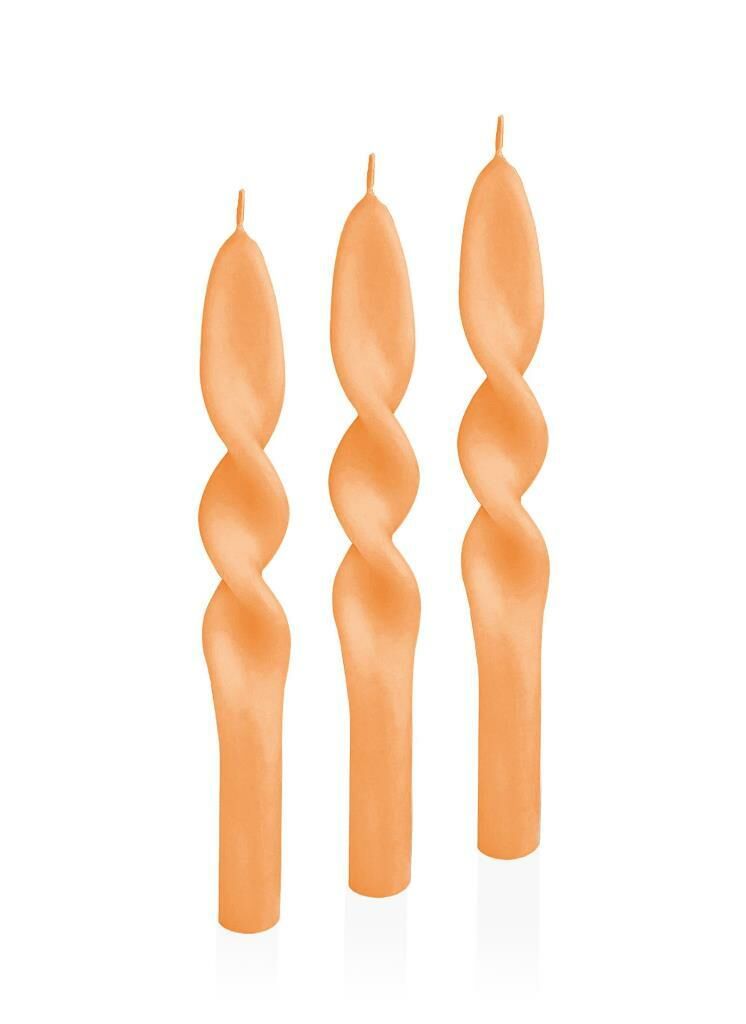 BURGU 3'LÜ ŞAMDAN MUM PEACH 25CM