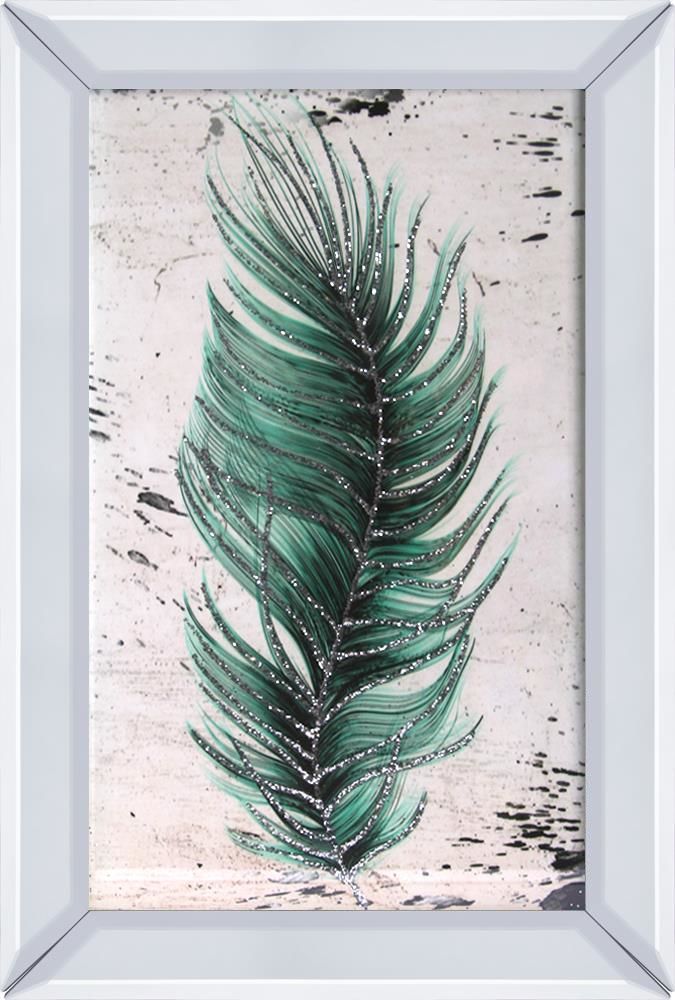 YEŞİL AYNALI TÜY TABLO 40x60cm