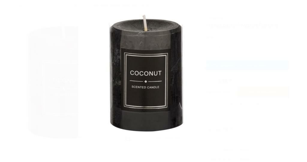 SİYAH COCONUT KOKULU KÜTÜK MUM 7X9,5CM