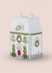 DEKORATİF LED IŞIKLI YILBAŞI EVİ 10X7X15CM