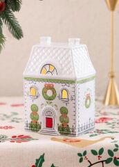 DEKORATİF LED IŞIKLI YILBAŞI EVİ 10X7X15CM