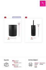 FLORES 2 PARÇA BANYO SETİ SİYAH