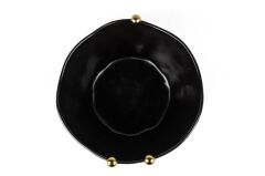 SİYAH GOLD TOPLU PORSELEN KASE 19X13CM
