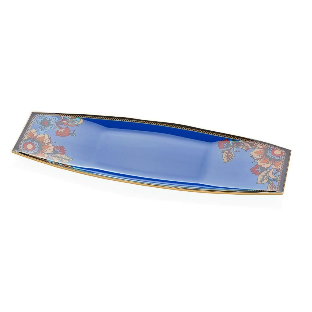LORENA LACİVERT KAYIK TABAK 45CM
