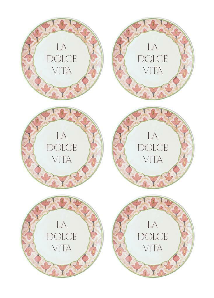 DOLCE VITA 6'LI PASTA TABAK 19CM