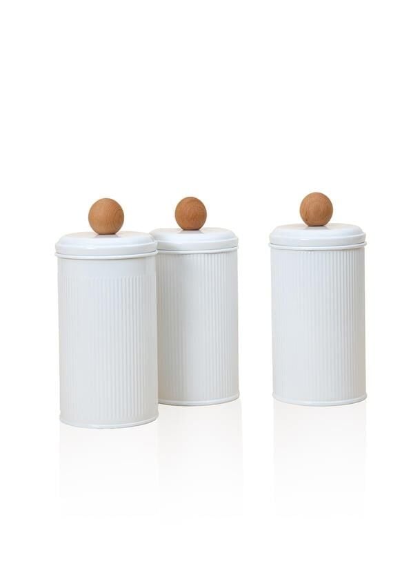 STRİPE BEYAZ ÇAY KAHVE ŞEKER KAVANOZU 1,20LT