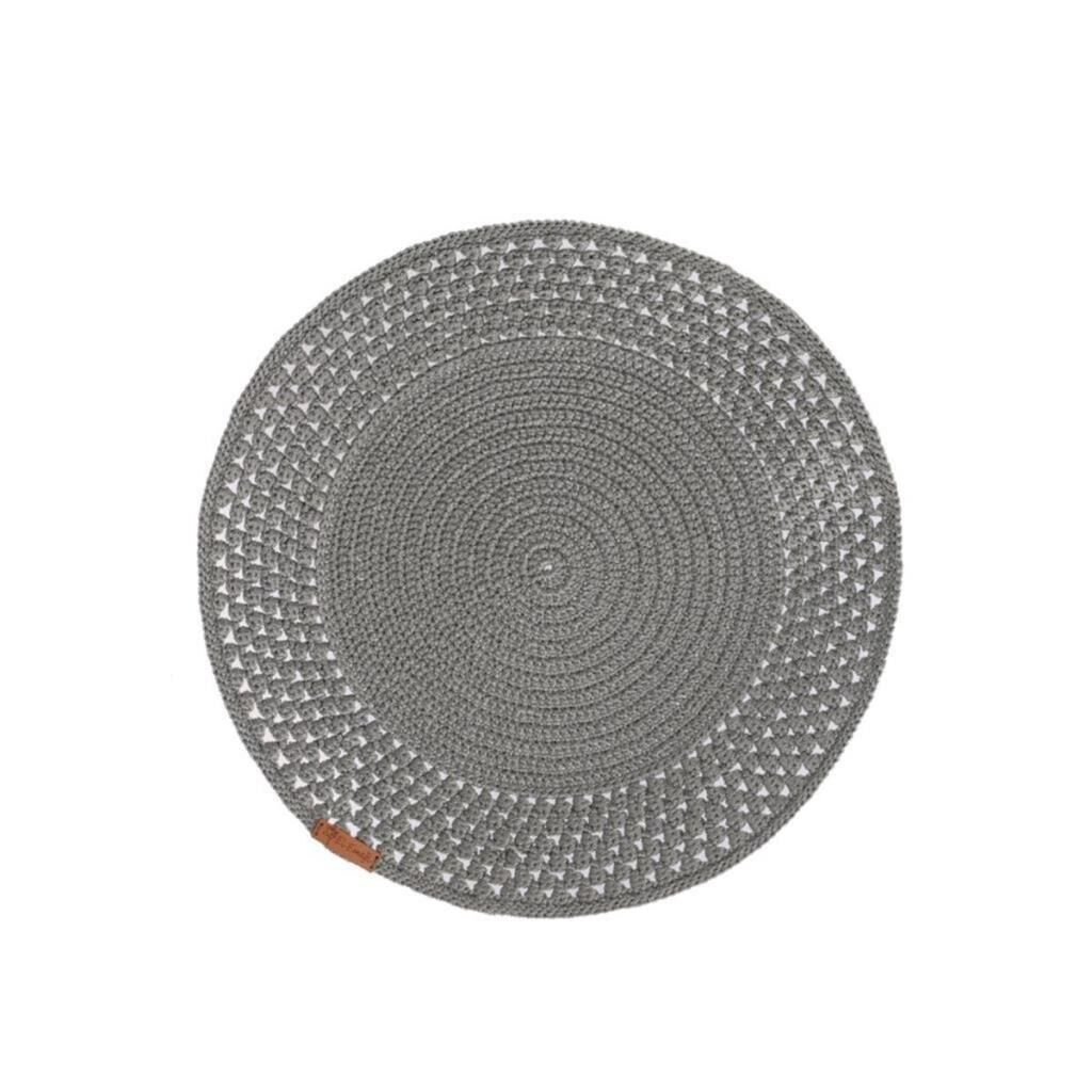 MAKROME GRİ TEKLİ YUVARLAK AMERİKAN SERVİS 36CM