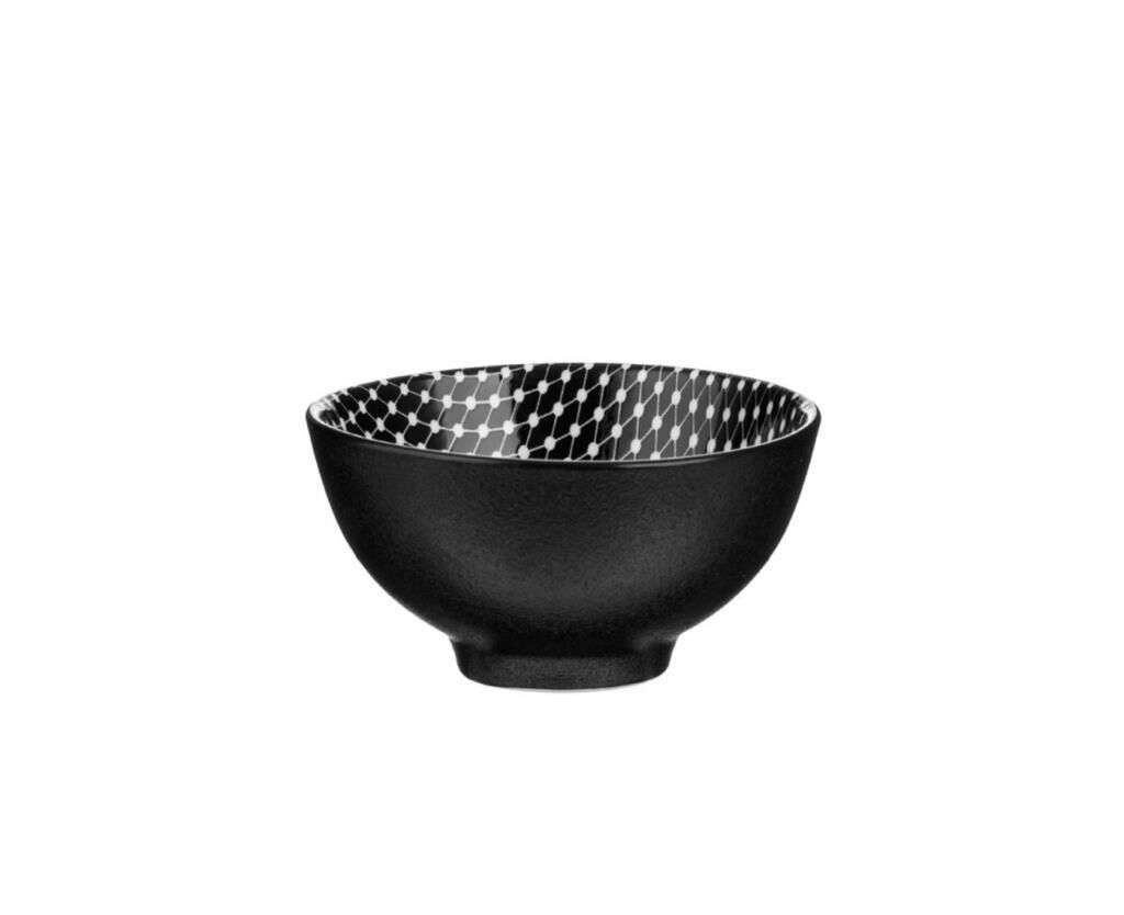 SİYAH ETNİK DESEN 6'LI KASE/ÇEREZLİK 9,5CM