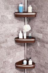 FINA BANYO KÖŞE RAFI PASLANMAZ ALÜMİNYUM BORULAR KAHVERENGİ