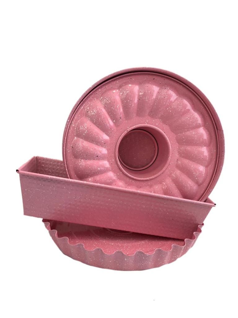GRANİT PEMBE 3 PARÇA KEK KALIBI