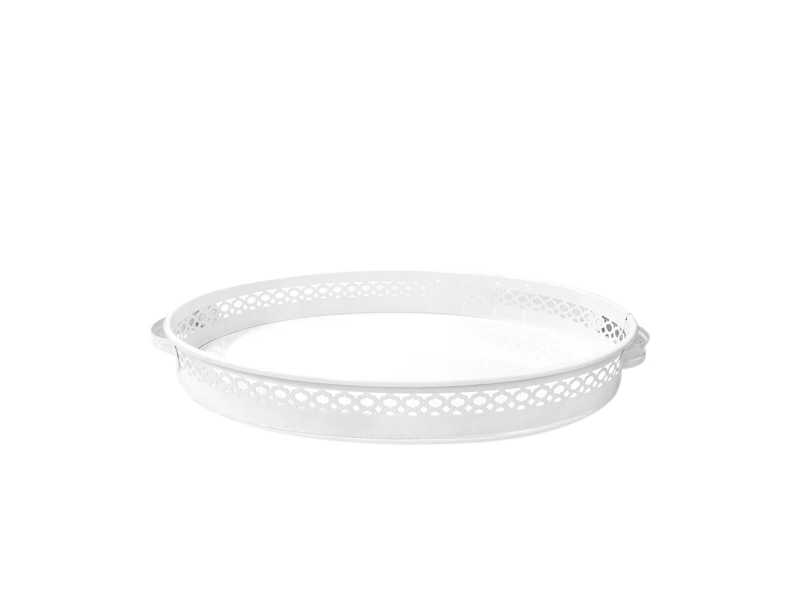 BEYAZ OVAL DANTEL TEPSİ