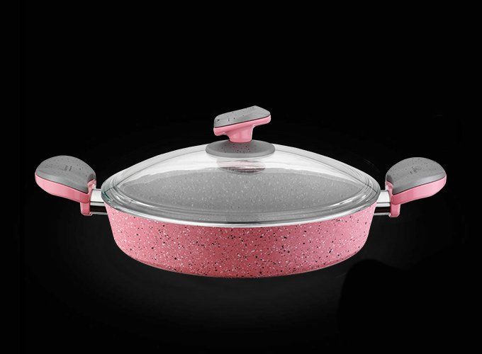 GRANİT KAPAKLI SAHAN PEMBE 22CM