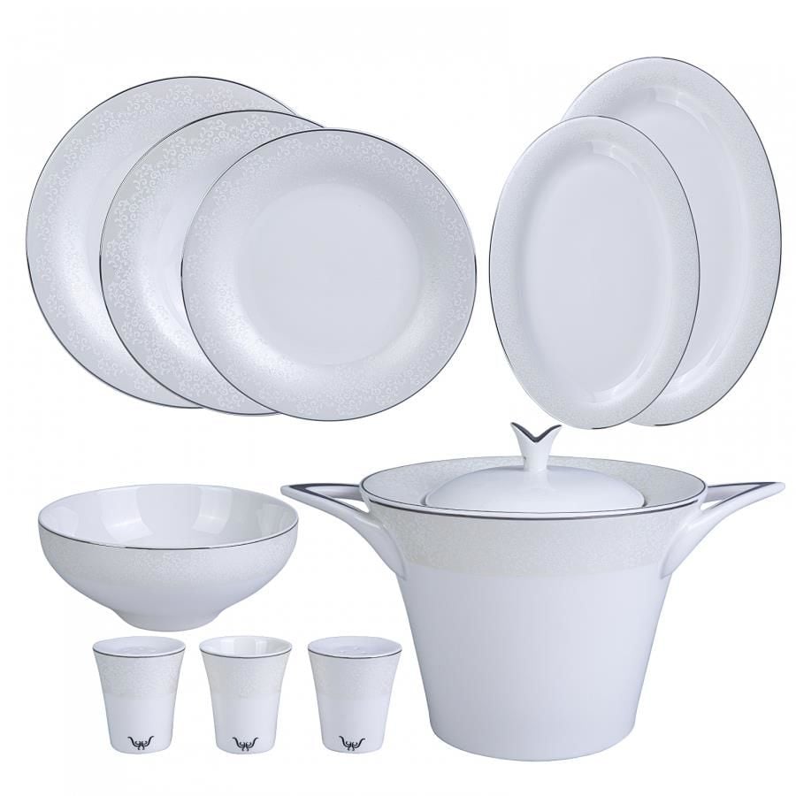 SILVERMASK PLATIN 60 PARÇA YEMEK TAKIMI