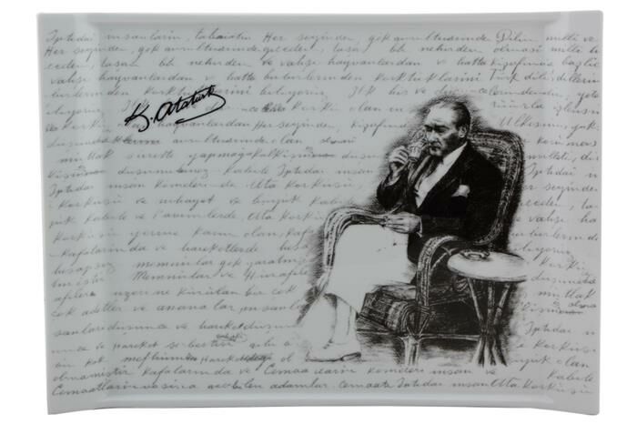 ATATÜRK DESEN TEPSİ 35x26cm