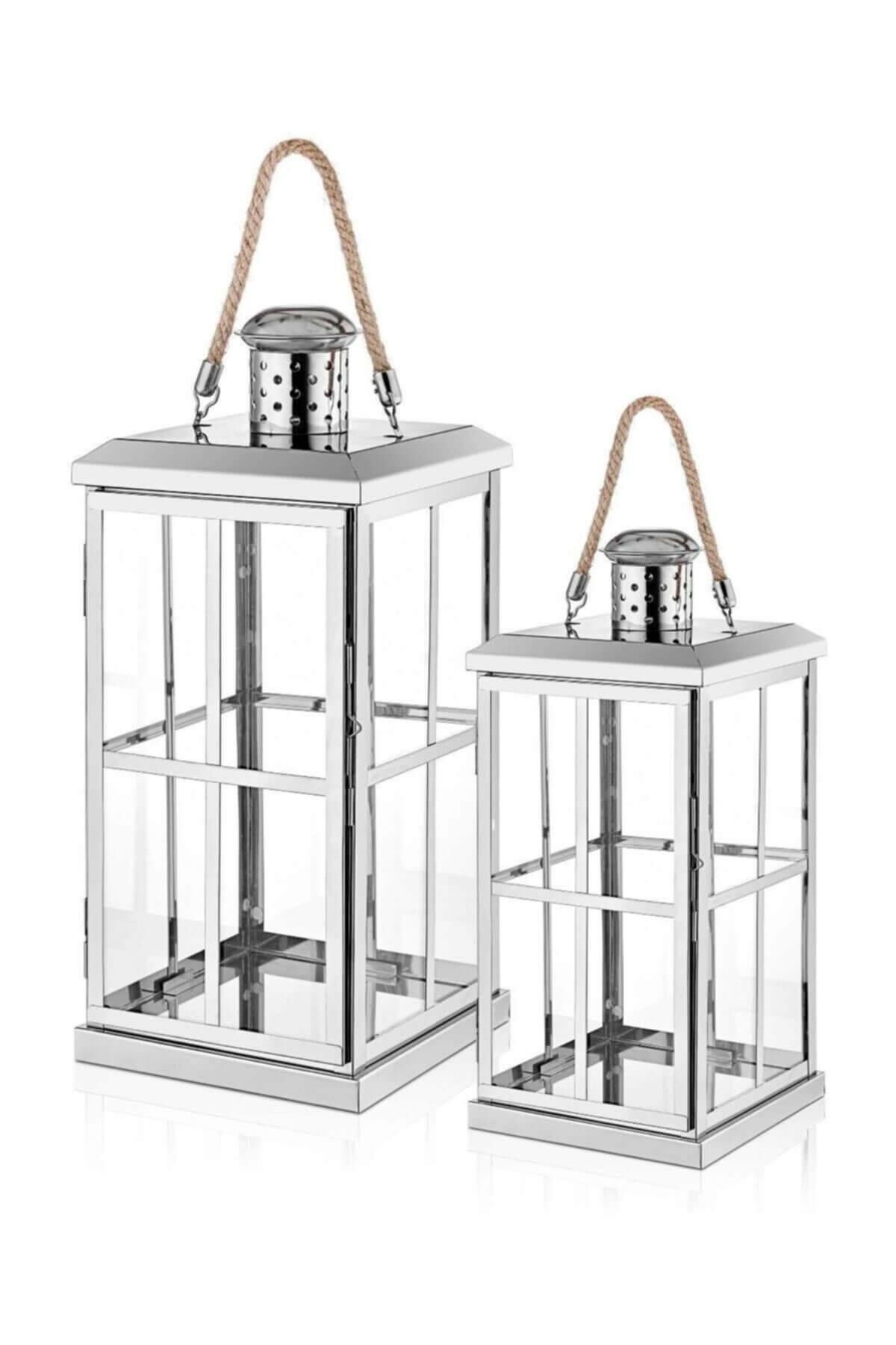 GÜMÜŞ HALAT KULP 2'Lİ FENER SET 55&40CM