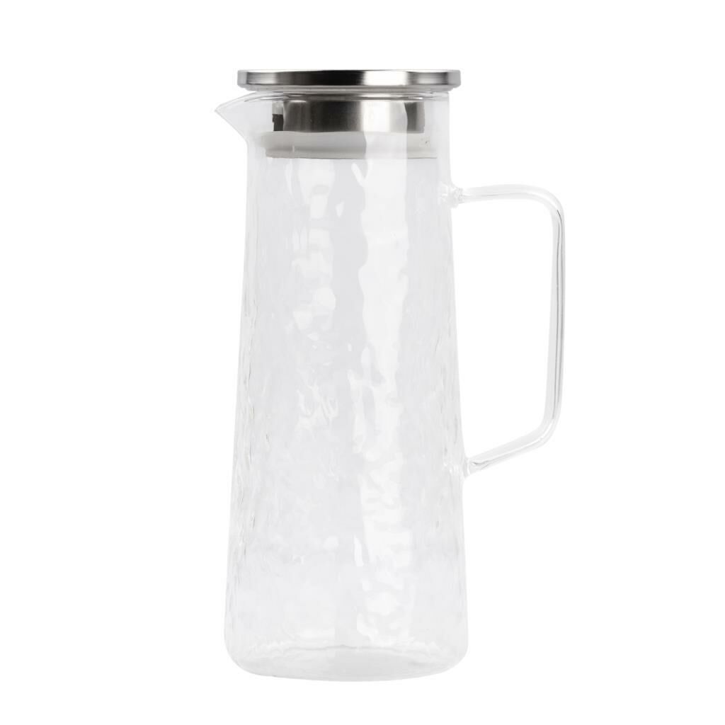 BOROSİLİKAT CAM YUVARLAKİ SÜRAHİ 1300ML