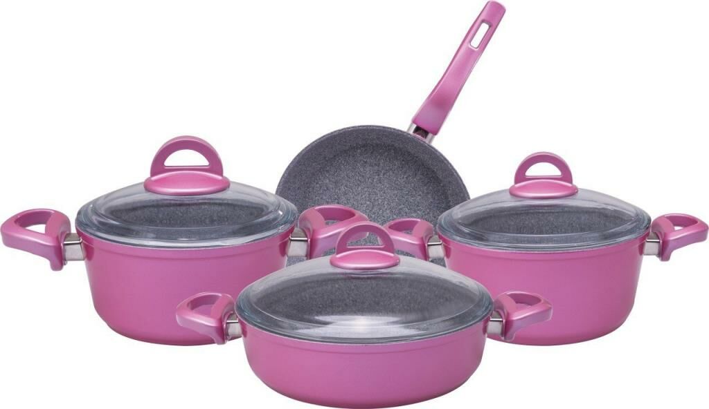 BIOGRANIT CANDY PURPLE 7 PARÇA TENCERE SETİ