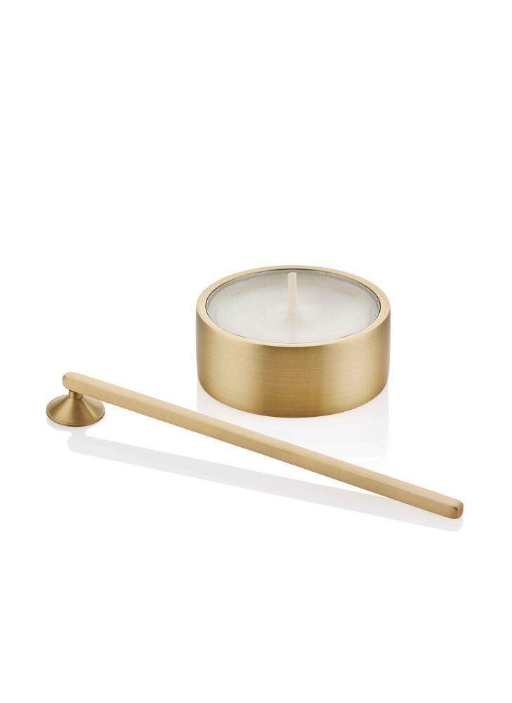 BRASS PİRİNÇ MUM SÖNDÜRÜCÜ&TEALİGHT SET